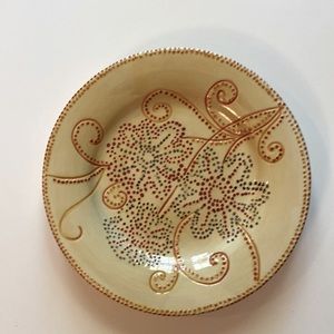 Pier 1 Floral Dot Pattern Replacement Salad Plate